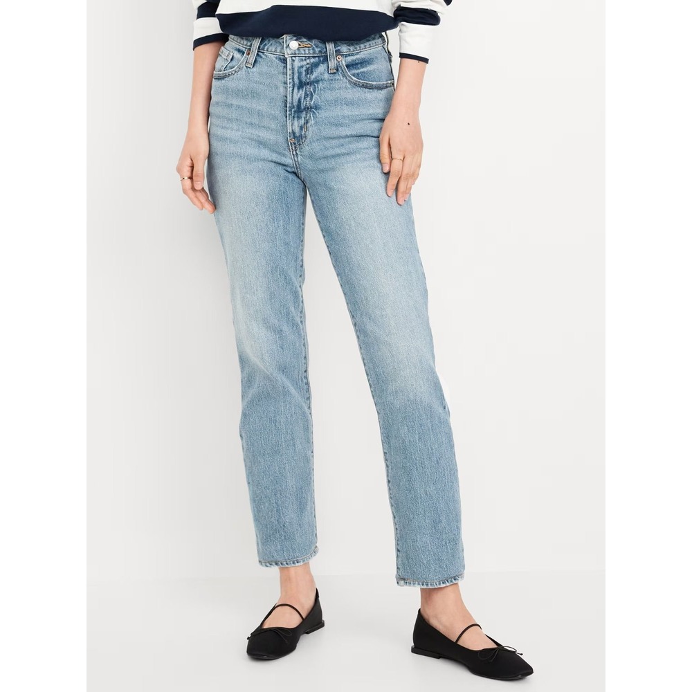 Old Navy Women's High Rise OG Straight Ankle Jeans - Lt Wash - #547044 - Sz 16P